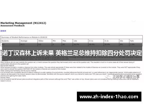 诺丁汉森林上诉未果 英格兰足总维持扣除四分处罚决定